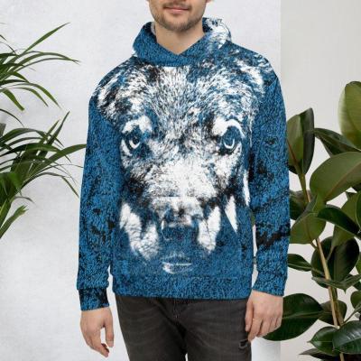 China Wholesale high quality premium printing oversized casual sweatshirts men cotton hoodies OEM Anti-wrinkle full all over print hoodie custom for sale