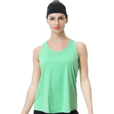 China Anti-Wrinkle Women's Workout Tank Top Loose Fit - Muscle Tank Exercise Gym Yoga Tops Various Colors Running Sports Shirts Quick Dry for sale