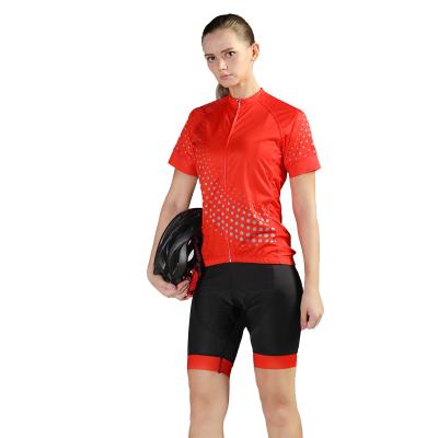 China Breathable Premium Women Bicycle Clothes Short Sleeves Cycling Singlet And Shorts Combo 1 Piece Sets OEM Designs Customized Logo for sale