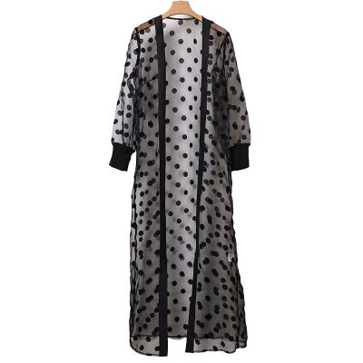 China Ethnic Clothing Muslim Plus Size Women Muslim Clothing Clothing Turkish Muslim Clothing Dubai Long Sleeves Modest Clothing Polka Dot Islamic Coat for sale