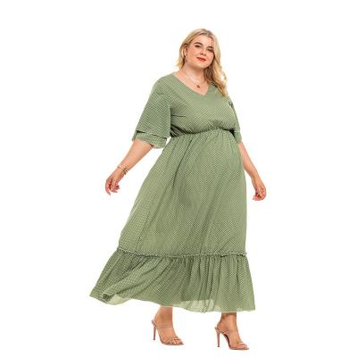 China 2022 Spring Viable Wholesale Summer Amazon Women's Dress Summer Casual Women's Long Ruffle 2022 Women's Long Casual Dress Plus Size for sale