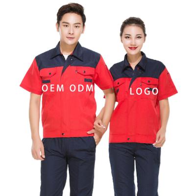 China Polo n shorts two tone color with alphabet design t-shirt high quality custom work clothes with pocket for men and women for sale