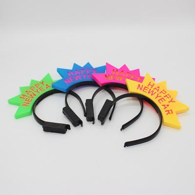 China Wholesale Party Plastic Happy New Year Led Headband for sale