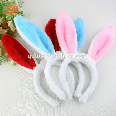 China Popular Plush LED Rabbit Ears Headband For Holidays 20cm for sale