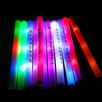 China Hot Sales Foam+Electric+LED+Battery Custom Multi Color Foam LED Light Stick Sticks Led Foam Glow Stick for sale