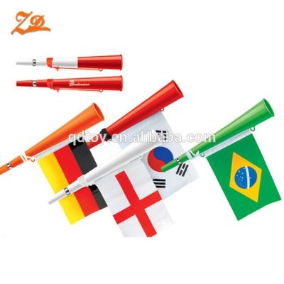 China Wholesale Plastic Loud Sound Maker Fans Horn Football Fan Cheering Horn With National Flag for sale