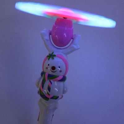 China Wholesale Plastic Music Christmas Snowman Led Windmill for sale