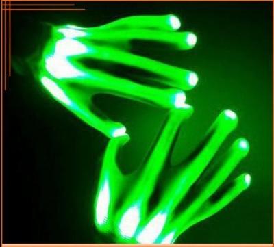 China Hot Sale LED Gloves 24.5cm DJ LED Cheering Gloves for sale