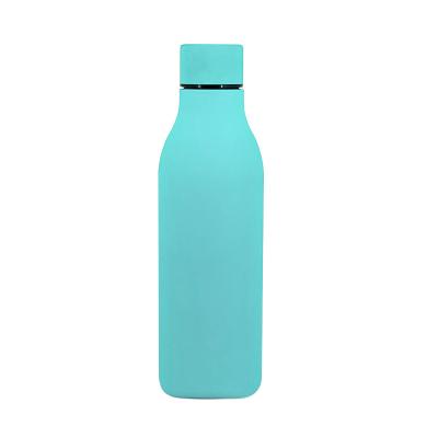 China 2022 hot selling stainless steel inside and outside frosted rubber paint exterior 304 sports water bottle portable water cup sustainable for sale