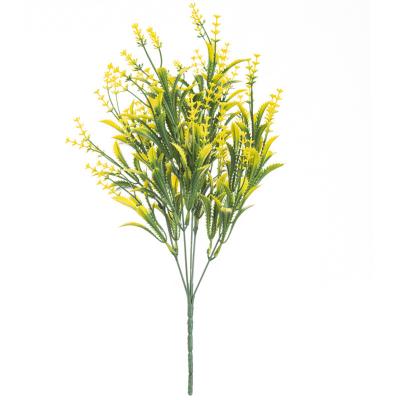 China 5-Fork Decoration Minimalist Artificial Lavender Green Plant Plastic Flowers Wedding Celebration Decoration for sale