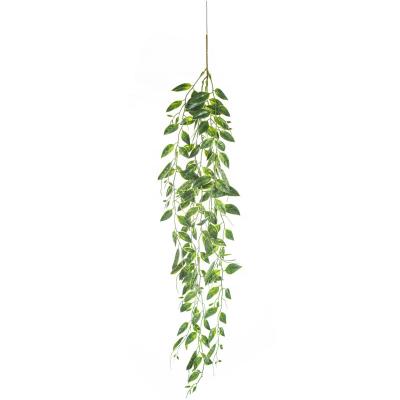 China Minimalist Artificial Flower Rattan Decoration 5 Fork Snow Pea Hanging Plant Wall Climbing Vine Hanging Green Plant for sale