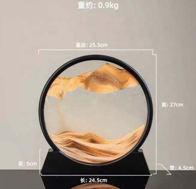 China 3D Art Movable Natural Landscape Hourglass Movable Sand Painting Around Sand Stand Quicksand Painting Living Room Glass Movable Home for sale