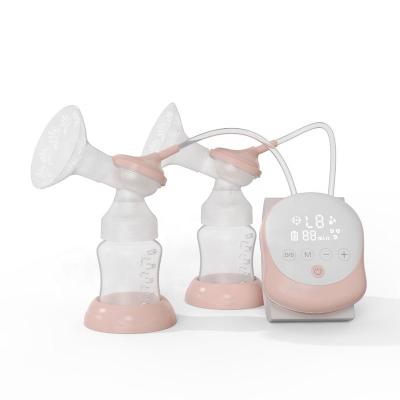 China Free Bilateral Electric Portable Milker Postpartum Phthalate Breast Pump Silicone Massage Lactagogue Maternal and Child Supplies for sale