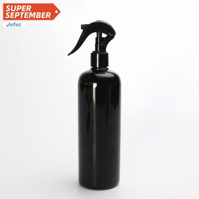 China Discount 200ml 250ml 500ml cheap black personal care plastic spray bottle for liquid detergent, small plastic bottle for sale