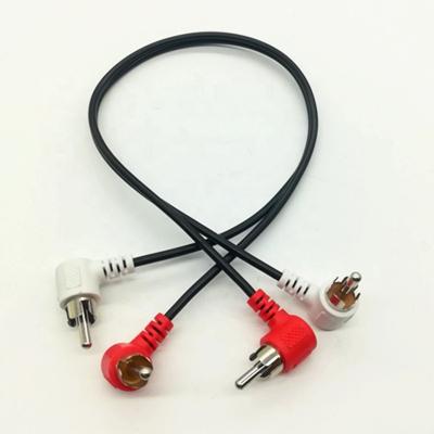 China Multimedia Wholesale Right Angle RCA Plug Male To Male RCA Cable for sale