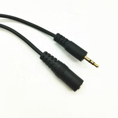 China Multimedia PVC overmolding 3 post 2.5mm stereo plug male to female extend audio cable for sale