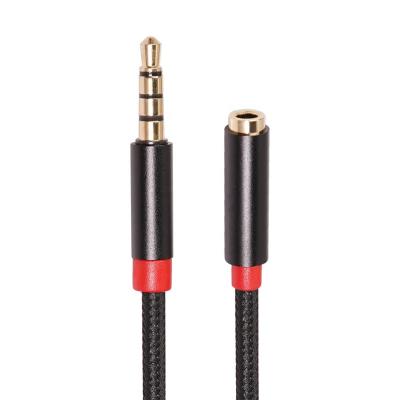 China Speaker 2M 3.5mm 4 female pole trrs 4 to male pole trs 3.5mm earphone cable for sale