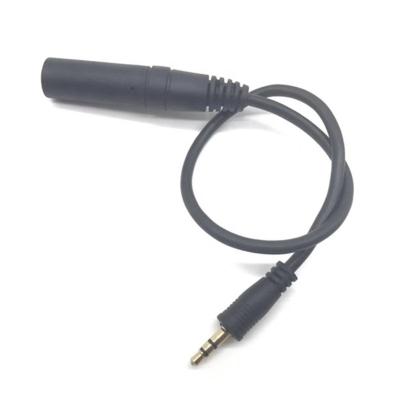 China Multimedia 500mm 6.35mm to 3.5mm female to stereo jack 6.3mm male audio cable 1/4 aux cable advance microphone for sale