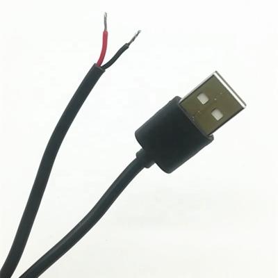 China Custom Charging 5V USB 2.0 COMPUTER Cable One Male To Open End Bare Cable Tinned Solder Copper Cable for sale