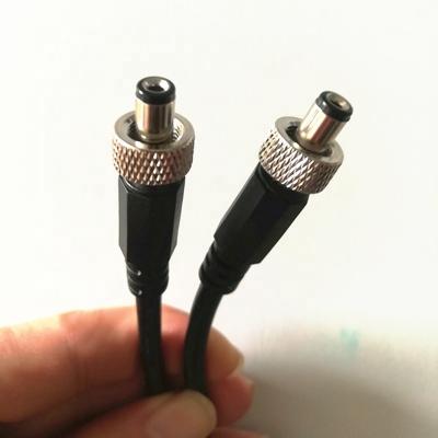 China DC 5.5*2.1mm To DC 5.5*2.5mm Industrial Power Cable DC Male Plug With Screw Lock for sale