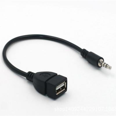 China High Quality USB Speaker Female To Male 3.5mm Jack TRRS Converter Audio Adapter for sale