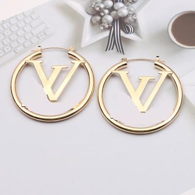 China 2020 fashion18k lead eco-friendly anti-allergy circles earrings and nickel free gold big round stronger and excellent quality circles earrings for sale