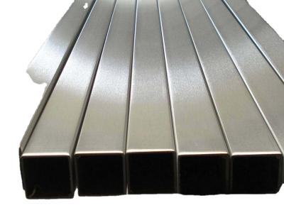 China Construction Aisi 201 304 316 SS Rectangular Square Hairline Hollow Stainless Steel Pipe for sale