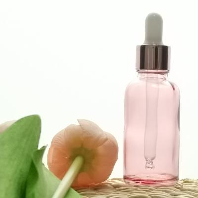 China Personal Care 5ml Screw Dropper Cap Rose Essential Oil Glass Bottle for sale