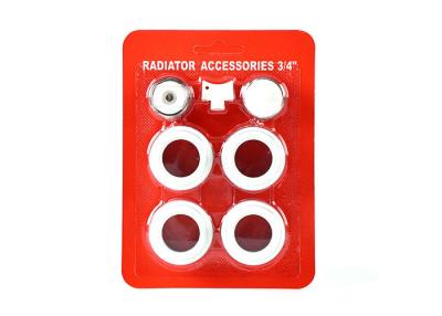 China 3/4'' Aluminium Radiator Accessories 7 In 1 Set White 9010 Connection Kits for sale