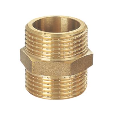 China Precisión M/M roscado colocaciones de cobre amarillo que trabaja a máquina Brass Hexagon Nipple en venta