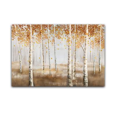 China Modern Hand Painted Modern The Tree Landscape Picture Maker Handmade Oil Painting Kit for sale