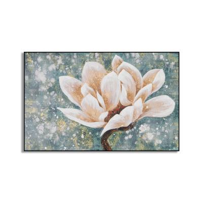 China Modern Abstract Flower Painting With Gold Foiled On Canvas Wall Art Decor for sale