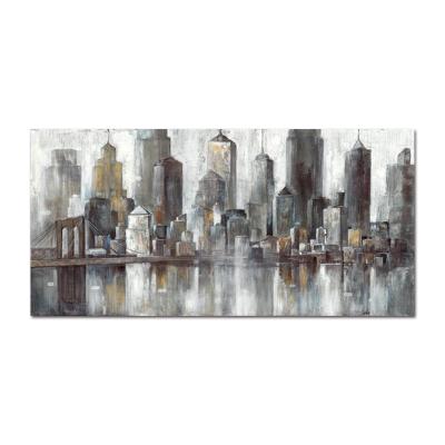 China Home Decorative Handmade Modern City And Building Animal Abstract Wall Art Oil Paintings On Canvas Abstract Picture for sale