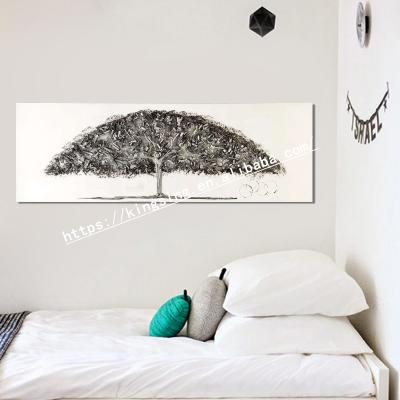 China Handmade Abstract Landscape Modern Wall Decoration Tree Oil Painting On Canvas for sale