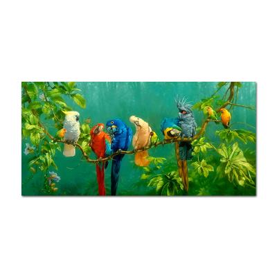 China Impressionist Bird Painting Canvas Poster Prints Art Paintings For Living Room Wall Landscape Green Picture Decoration Nordic Home for sale