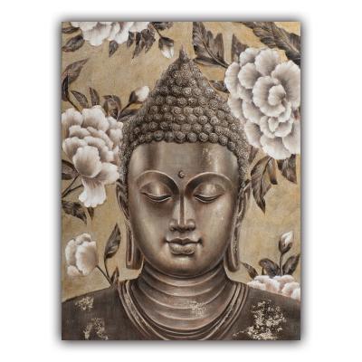 China Modern Design Religion Traditional Wholesale Style Buddha Painted On Canvas Home Decoration for sale