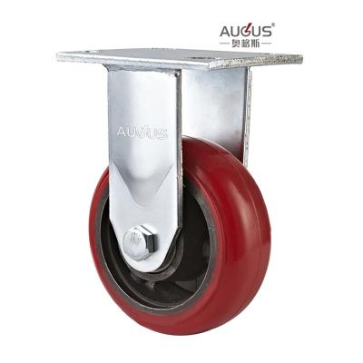 China Fixed Brake Type Swivel Castor Wheel Heavy Duty Caster Wheel With Pu Phenolic Resin for sale