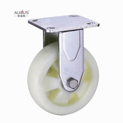 Cina Double Bearing PU Castor Wheel Heavy Duty Plate Mount Caster Wheel With White PP in vendita