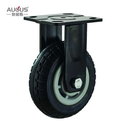 China 6 Inch  Heavy Duty Rubber Castor Wheel Load 300kg Industrial Caster Wheels for sale