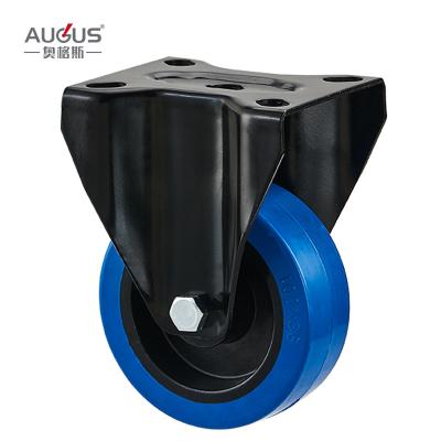 China 4 inch Industrial Castor Wheel Scaffolding Elastic Rubber Caster Wheel Heavy Duty for sale