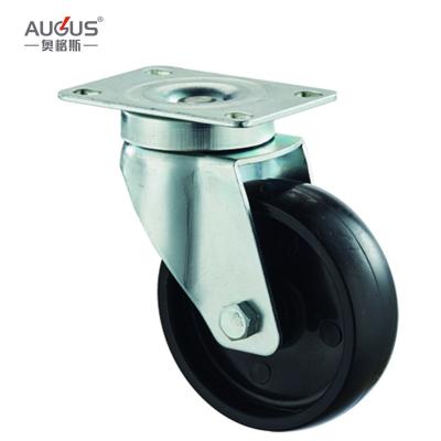 China Plate /Stem /Bolt-Hole/Side-Mount Casters wheel Medium Duty Caster with Black PP Wheel en venta