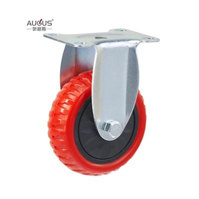 China Side Brake Steel Castor Wheel Brakes Ags-04  Flexible Caster Wheels For Trolly for sale