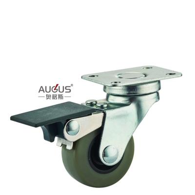 China Flexible, Light Duty Castors Hole Topped Light Duty Castor TPR Wheel AGS-S SERIES for sale