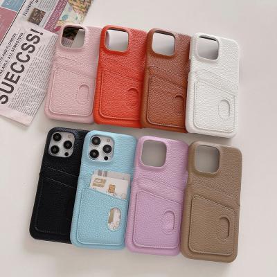 China High Quality TPU PU Leather Wallet Phone Case For iPhone 14promax 13 12Pro 11 14 plus XR XS max card bags back cover for sale