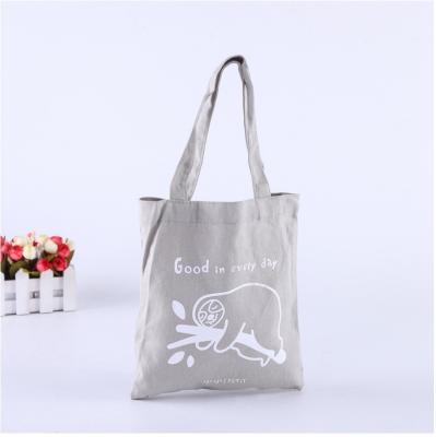 China Wholesale 100% custom environmental protection gray canvas bag printing promotion cotton canvas tote bag for sale