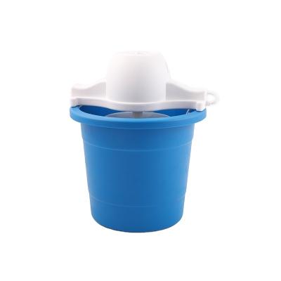 China Hotel Small Round 4 Quart Shape Plastic High Quality Ice-Cooling Home Use DIY For Kids Ice Cream Maker for sale