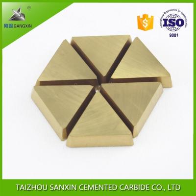 Cina Gangxin P30 Yg6 tungsten carbide triangle cutting inserts/tips cemented carbide tips sanxin in vendita