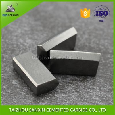 China YG15 grade K034 shining cemented tungsten carbide chisel mining tips & inserts for rock drilling sanxin for sale