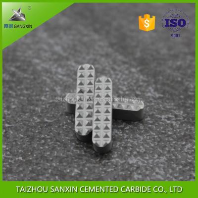 China YG8,YG11 grade carbide gripper inserts of tungsten carbide chuck jaws sanxin for sale