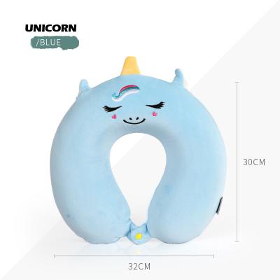 China Memory Factory Price Cartoon Design Embroider U-Shape Neck Pillow Memory Soft Cover Super Foam Filling Pillow For Office for sale